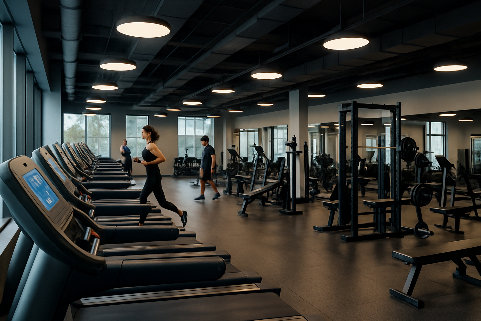 Modern gym interior